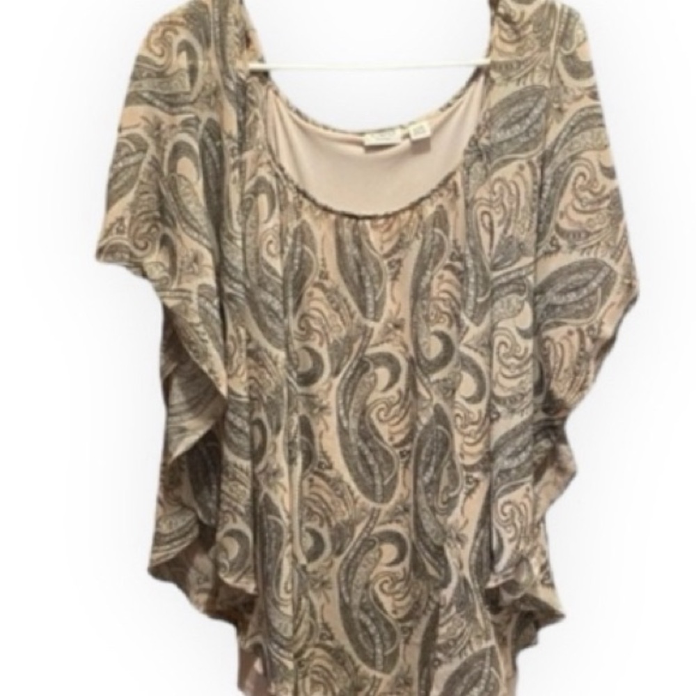 CATO WOMAN Paisley Capelet Top 22/24W